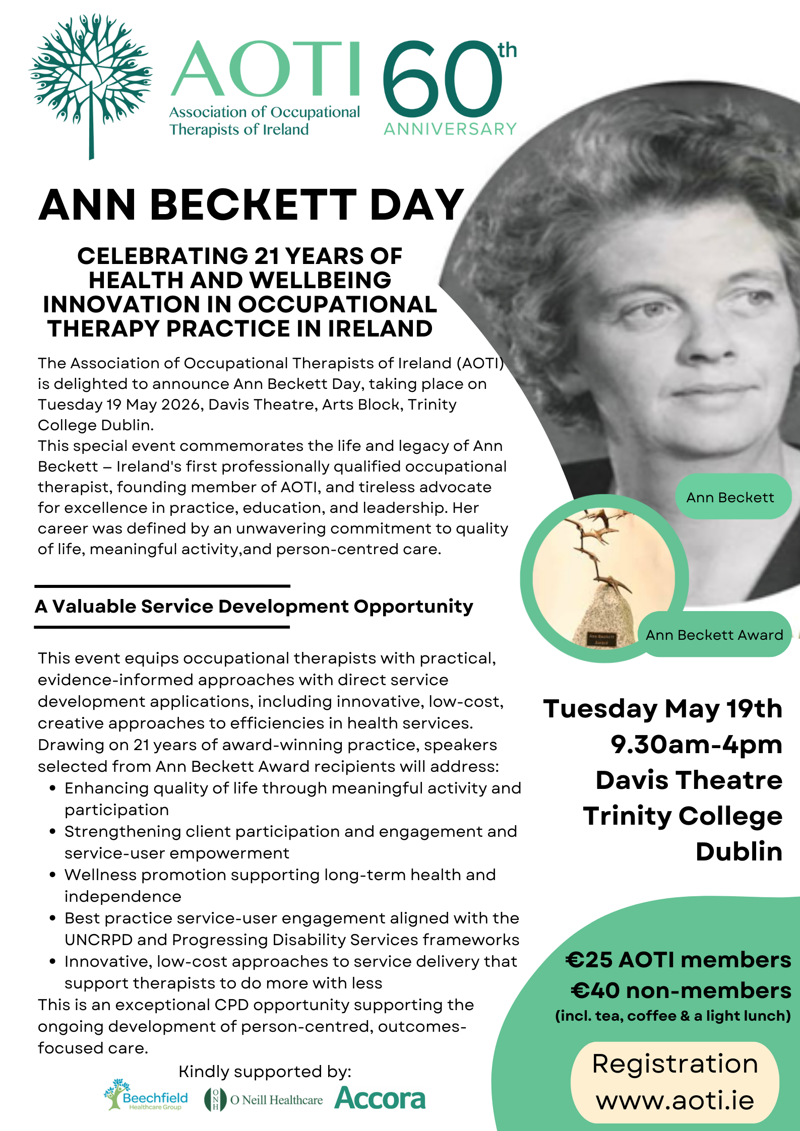 AOTI Ann Beckett Day - AOTI 60th Anniversary Event  image